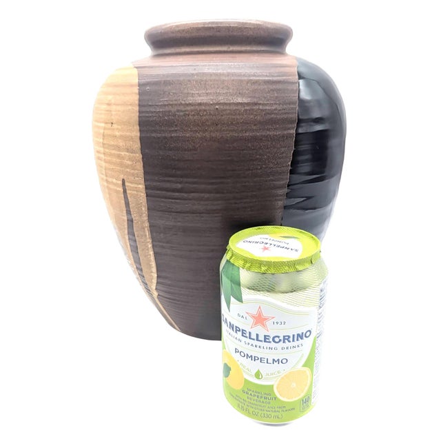 Ceramic 1970s Pottery Craft Glazed Stoneware Vase For Sale - Image 7 of 11