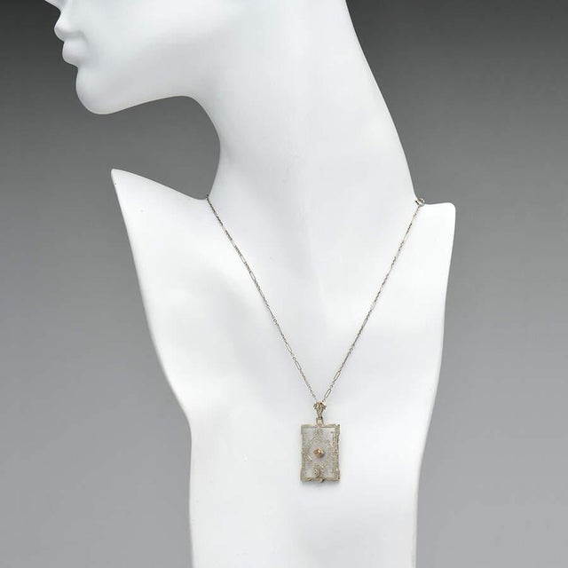 10KW Edwardian Rock Crystal Camphor Pendant For Sale - Image 4 of 4