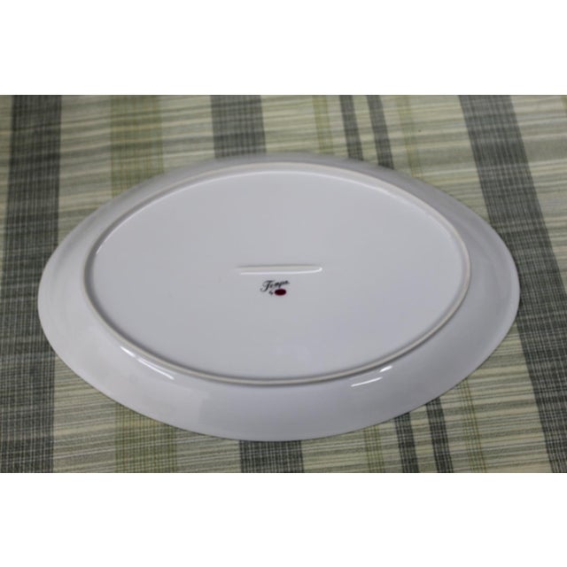 1970s Pair 1950s Meito Tempo Oval Porcelain Serving Platters For Sale - Image 5 of 6