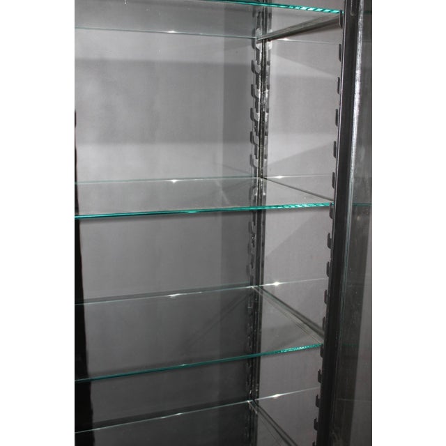 Black Lacquered Iron Display Case, 1950 For Sale - Image 9 of 16