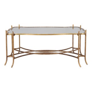 Dennis & Leen Chinoiserie Iron Gilt Tray Cocktail Table For Sale