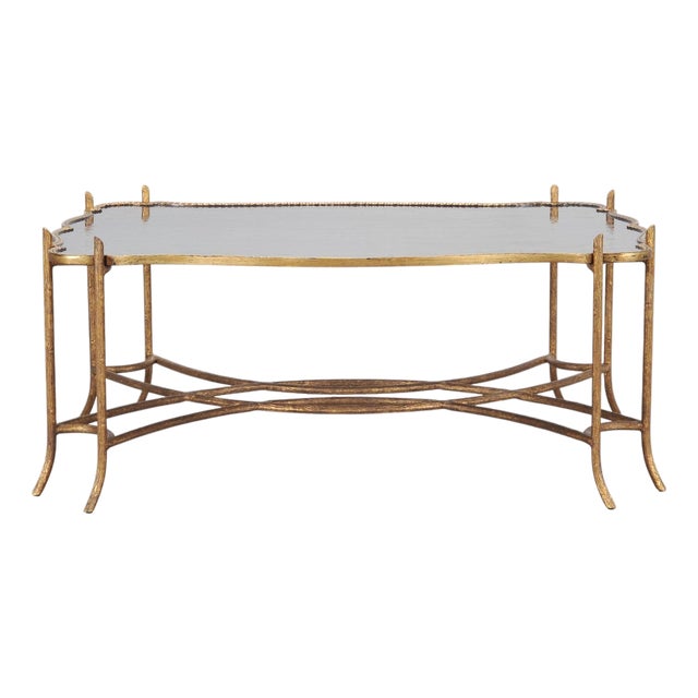 Dennis & Leen Chinoiserie Iron Gilt Tray Cocktail Table For Sale