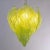 Metal Light Green Suspension Chandelier with Murano Glass Leaves, Italy, 1990s For Sale - Image 7 of 10