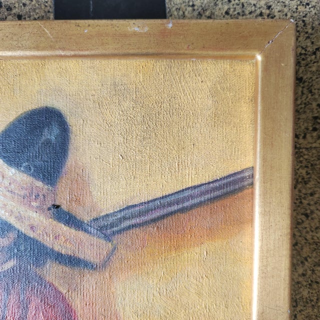 1980s Oil on Canvas Mexican Vaquero Painting For Sale - Image 4 of 4