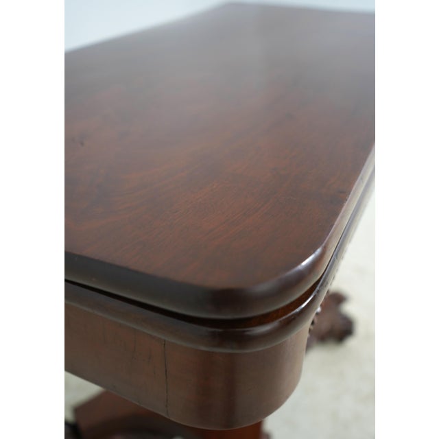 Antique American Mahogany Empire Style Game Table For Sale - Image 13 of 18