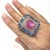 Bochic “Orient” Vintage Ruby & Multi Sapphire Cocktail Ring Set In 18K Gold & Silver For Sale - Image 11 of 13