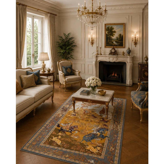 Pasargad DC Exquisite Design Paris Palace Fine Power Loom V.Silk Rug For Sale - Image 4 of 4
