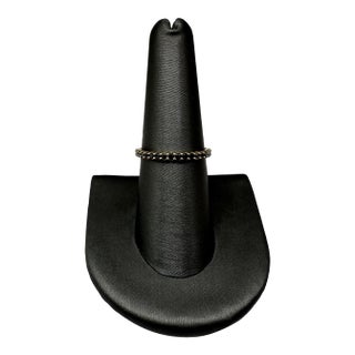 Black Diamond Ring in 14kt Yellow Gold – 0.25ctw Round Black Diamonds, Size 7 For Sale