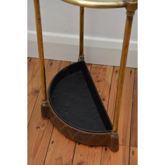 Antique Victorian Umbrella Stand in Brass, 1870 For Sale - Image 13 of 14