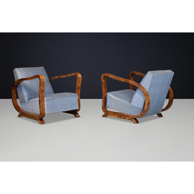 Brown Vintage Italian Art Deco Burl Wood Chair, 1920s For Sale - Image 8 of 12