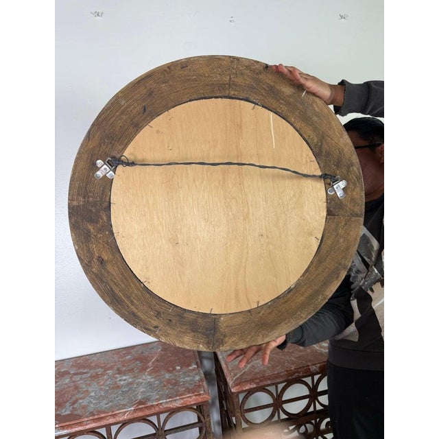 Late 19th Century Italian Giltwood Circular Mirror For Sale - Image 11 of 11