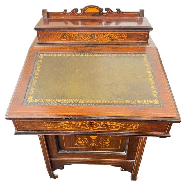 Late 19th Century Antique Victorian Davenport Desk by W.J. Mansell, 1870 For Sale - Image 5 of 17