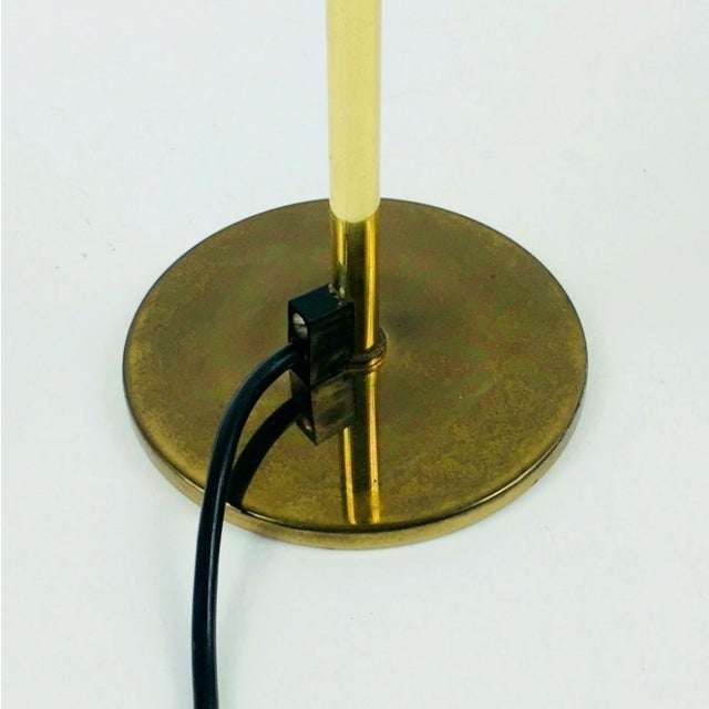Metal 1 of 2 Mid-Century Bubble Glass & Brass Table Lamp by Helena Tynell, Germany, 1960s For Sale - Image 7 of 10