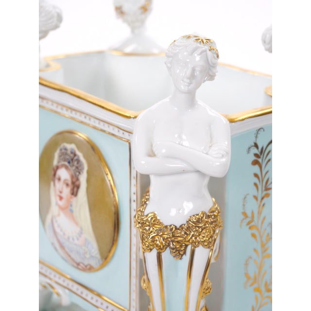 Late 19th Century Antique Sèvres Porcelain Classical Decorated Figural Sculpture Cachepot / Center For Sale - Image 5 of 12