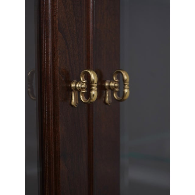 Stickley Beveled Glass Cherry Breakfront China Cabinet For Sale - Image 9 of 18