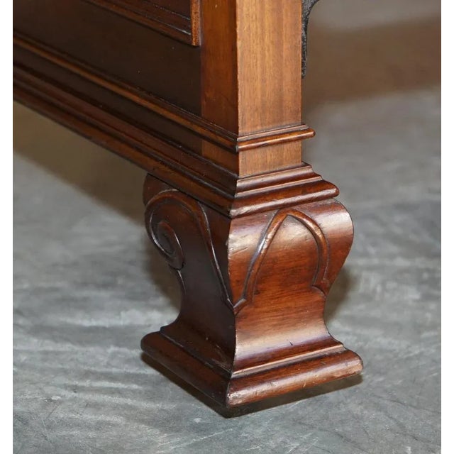 Antique Honduras Hardwood English Hand Carved with Castors Single Bed Frame For Sale - Image 18 of 18