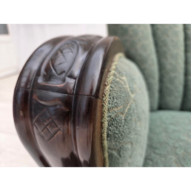 Wood Danish Relax Chair in Furniture Wool and Oak Wood, 1960s For Sale - Image 7 of 18