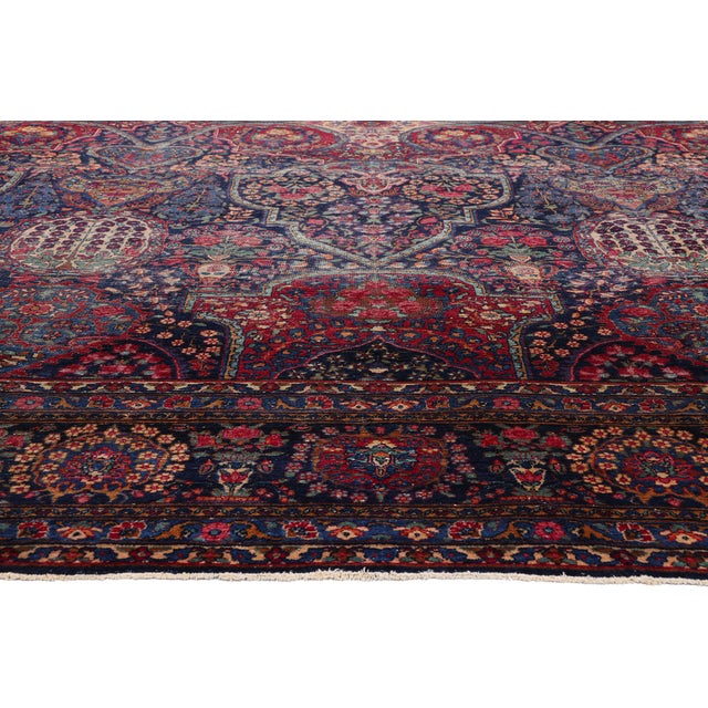 Antique Persian Kerman Rug, 11'01 X 17'01 For Sale - Image 4 of 10