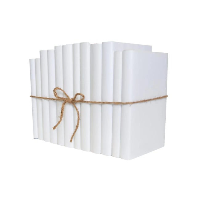 Early 21st Century Decorative Books - Reversed Dust Jacket Dust Jacket Book Bundle - 1 Foot of White Books For Sale - Image 5 of 5
