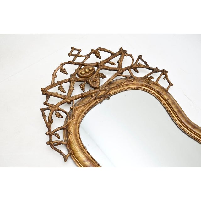 Antique Italian Giltwood Mirror, 1860s For Sale - Image 3 of 11