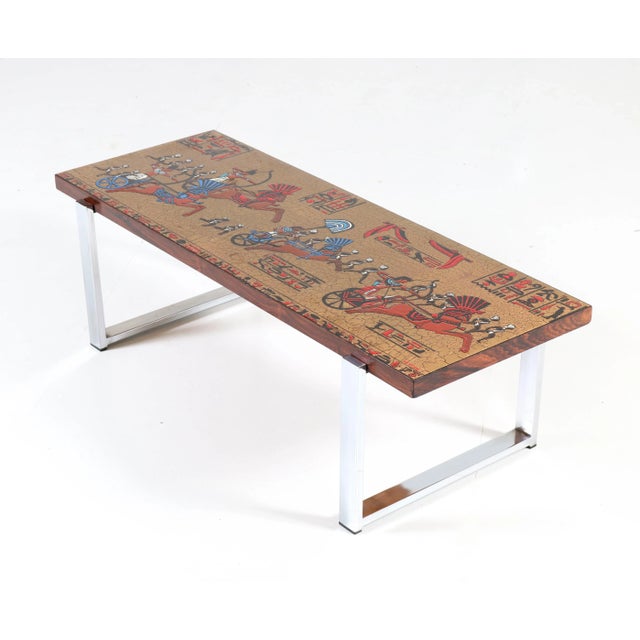 Mid-Century Belgian Coffee Table with Tiles from Denisco, 1960s For Sale - Image 6 of 7