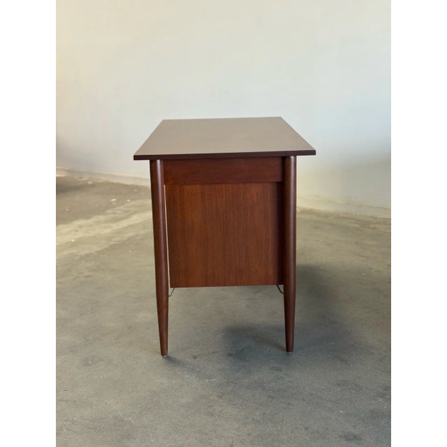 Mid-Century Modern Mid 20th Century Danish Arne Vodder Style Teak Drop-Leaf Desk For Sale - Image 3 of 12