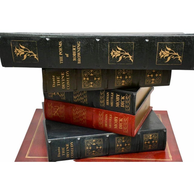 English Stacked "Old Book Style" Side Table With Single Drawer For Sale - Image 3 of 9