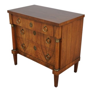 Baker French Empire Design Walnut Commode Chest For Sale