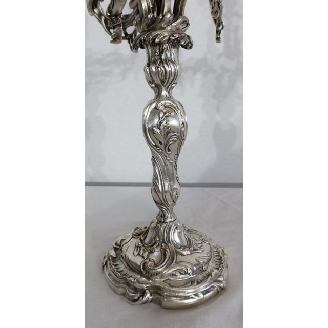 Candleholders in Silvered Bronze, Set of 2 For Sale - Image 11 of 18