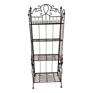 Mid 20th Century Large French Iron Baker's Boulangerie Rack With 4 Shelves For Sale