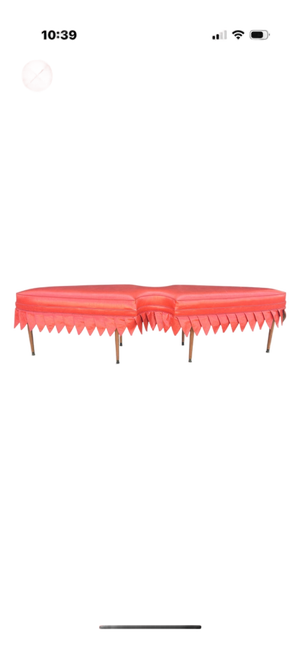 Long Mid-Century William Haines Arrowhead Bench