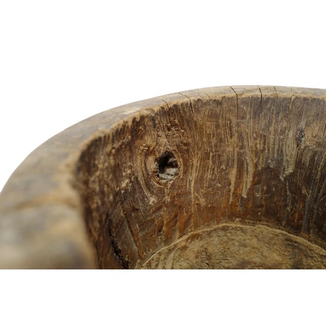 1920s 1920s Old India Wood Pestle Pot For Sale - Image 5 of 6