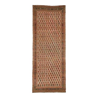 Early 21st Century Unique Eclectic Persian Gallery Size Corridor Hallway Blue Field Paisley Rug - 6'10" x 17'10" For Sale