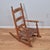 Late 19th Century Antique Hubbard Childrens Wood Ladder-Back Rush Seat Rocking Chair Rocker For Sale - Image 11 of 11