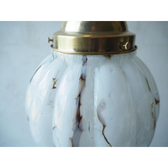 1930s Czech Art Deco Pendant with Opaline Glass Shade, 1930s For Sale - Image 5 of 13
