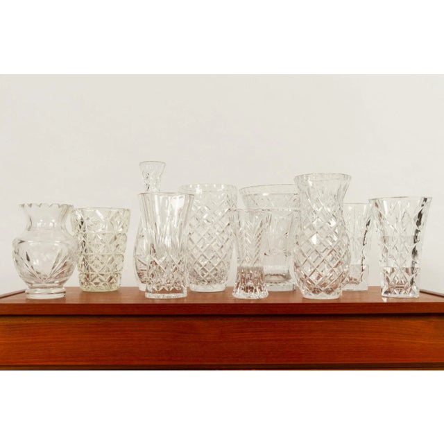 Bohemian Lead Crystal Vases, 1940s, Set of 10 For Sale - Image 12 of 13