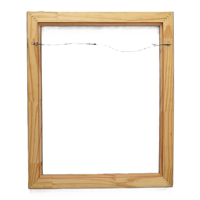 Mid-Century Modern Vintage Wood Picture Frame Fits 20" X 16" Rabbet Opening For Sale - Image 3 of 3
