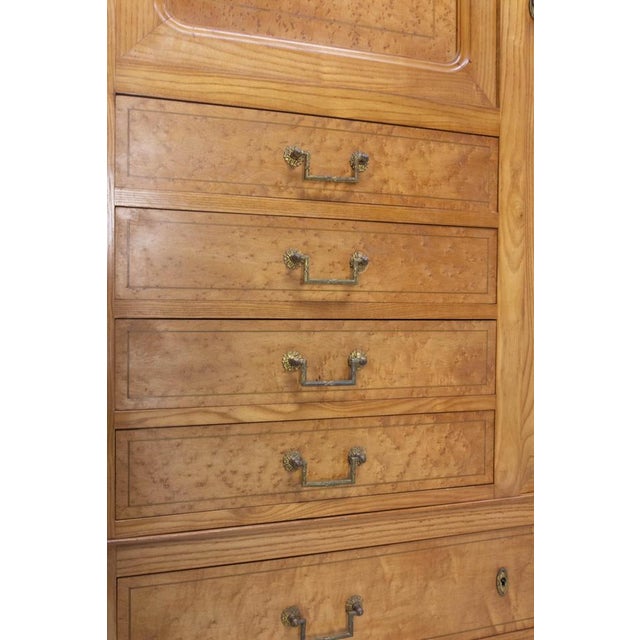 Art Nouveau French Dressing Armoire Beveled Mirror, 1920 For Sale - Image 9 of 18
