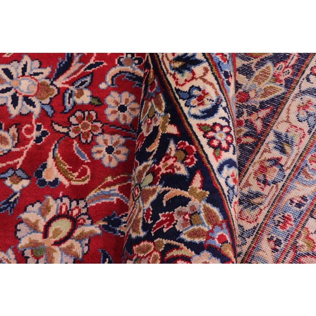 Textile 1960s 9'3" X 13'8" Hand-Knotted Wool Area Rug - Traditional Medallion For Sale - Image 7 of 8