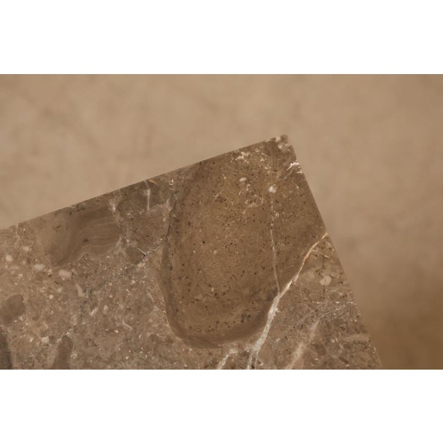 Brown Johnathan Charles 'Barcelona' Marble Top Walnut Nightstand For Sale - Image 8 of 18