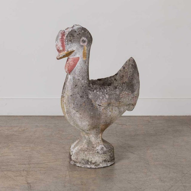 1960s 1960s French Concrete Rooster Planter For Sale - Image 5 of 14