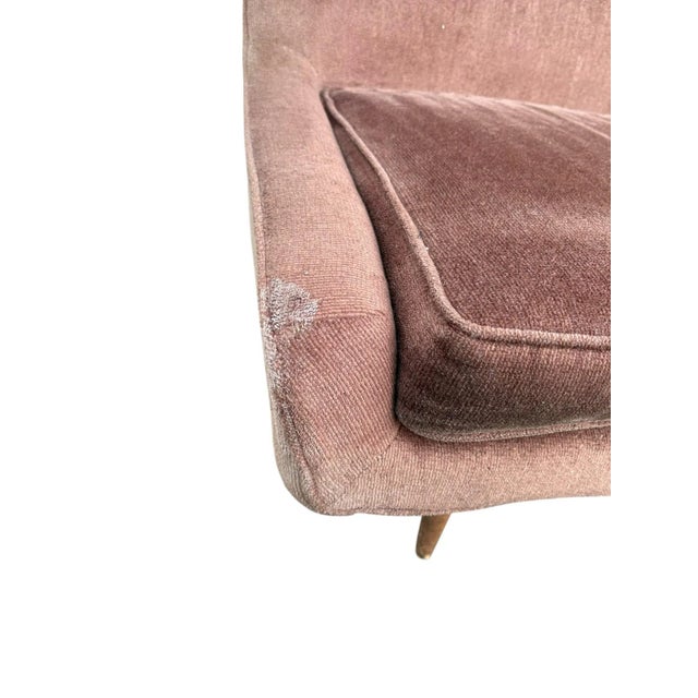 Brown Mid Century Brown Upholstered Sofa by Prestige for Bassett For Sale - Image 8 of 12
