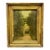 Antique French 19th-Century Oil on Board Landscape Painting in Giltwood Frame For Sale