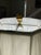 Mid 20th Century Mid 20th Century Regency Style Desk Lamp W/ Murano Blue Swirled Opalescent Glass For Sale - Image 5 of 6
