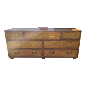 1970s Henredon Artefacts Campaign 7 Drawer Dresser
