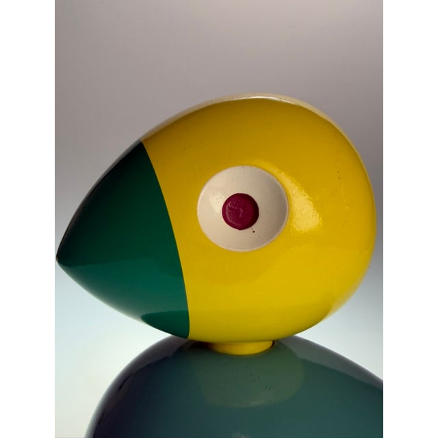 Mid-Century Modern Danish Songbird Figurine in Painted Wood by Kay Bojesen For Sale - Image 3 of 7