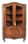 Early 20th Century Louis XV Carved Walnut Stained Vitrine Armoire For Sale