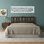 King Size Mid-Century Modern Walnut Headboard With Elegant Arches For Sale - Image 9 of 12