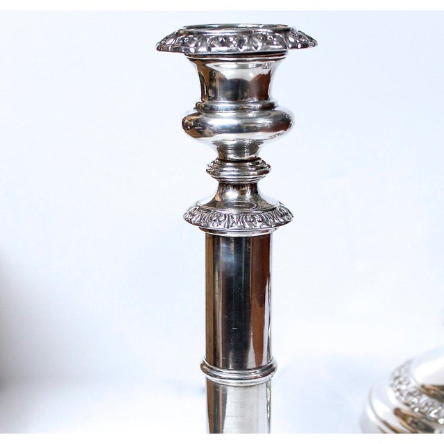 English Sheffield Silver Telescopic Candle Stick Holders - A Pair For Sale - Image 11 of 12