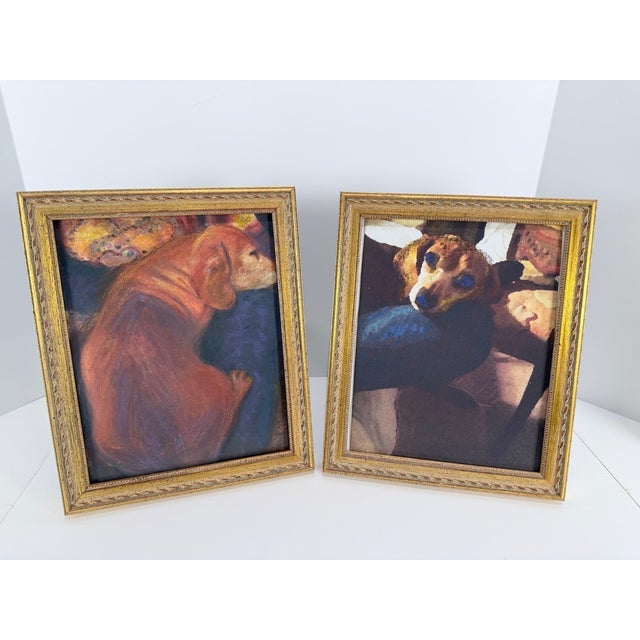 Pair Vintage Italian Red Bole Gold Gilt Wood,Easel Back Picture Frames Under Glass For Sale - Image 15 of 15